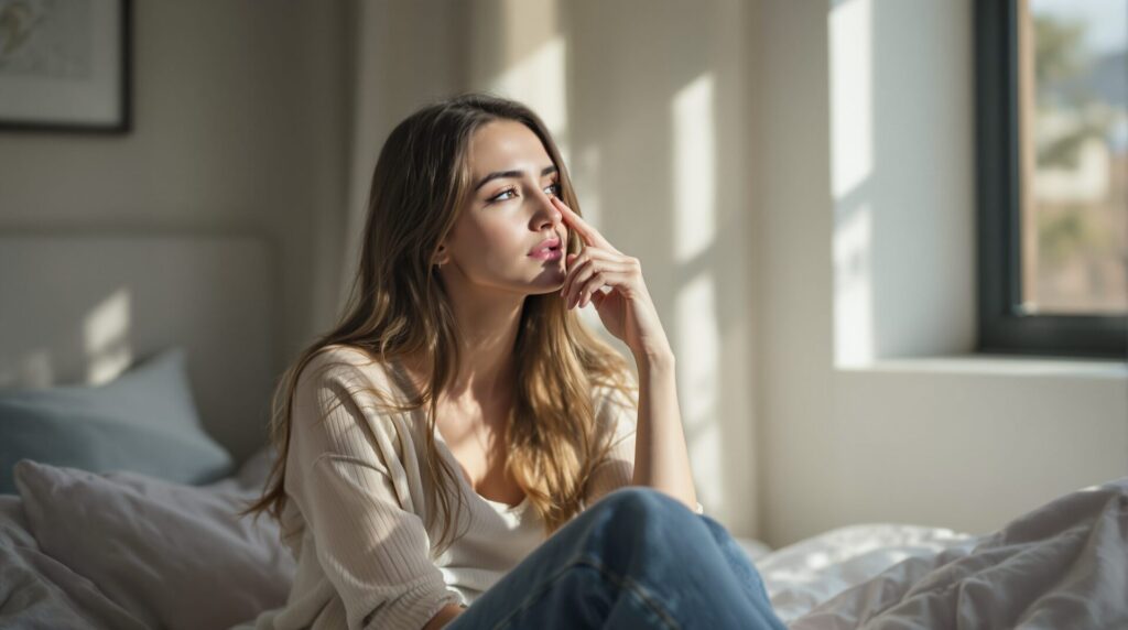 une seule narine bouchée