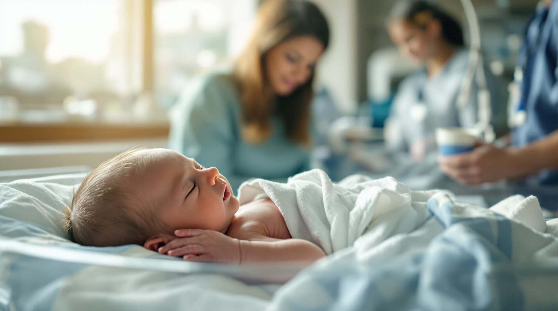 bébé né par césarienne plus calme