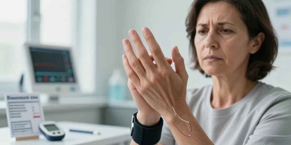 fourmillements doigts main