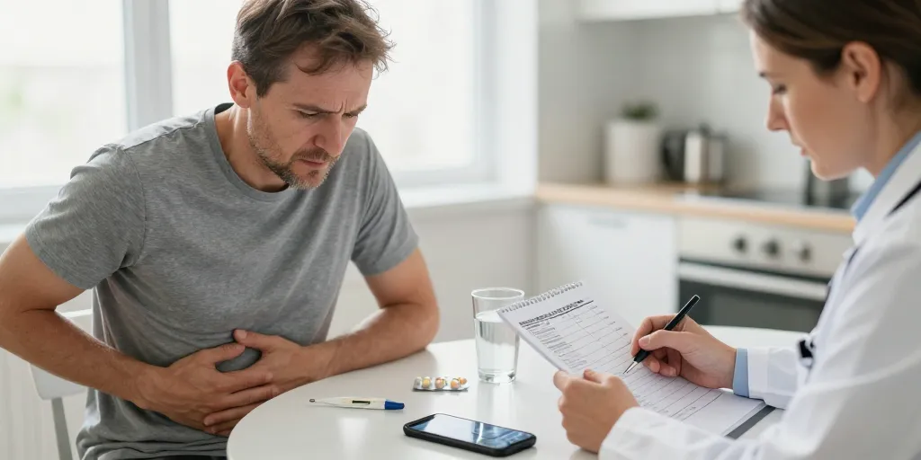 grippe et douleurs abdominales