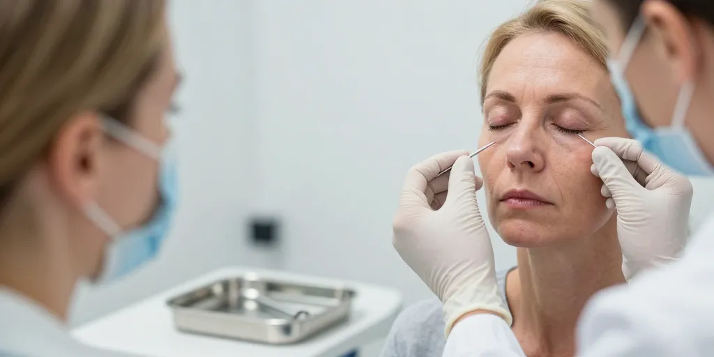 percer un chalazion avec une aiguille