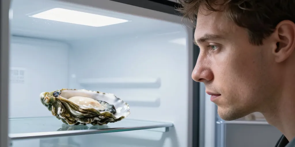 huitre ouverte au frigo
